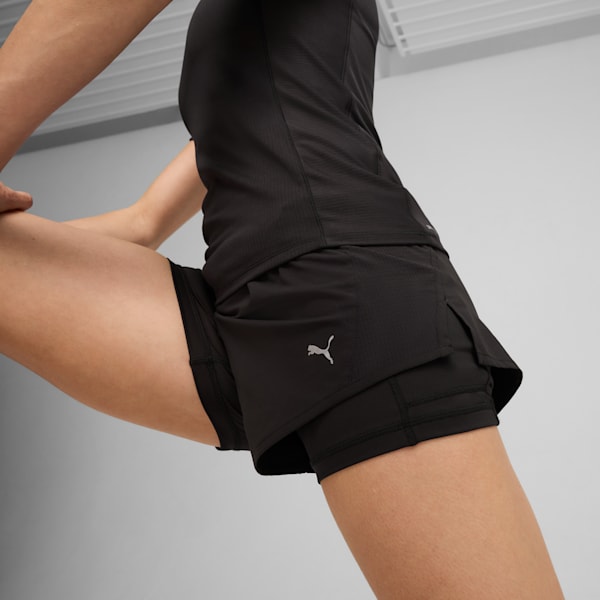 Shorts Mujer "2 en 1" PUMA RUN Velocity, PUMA Black, extralarge